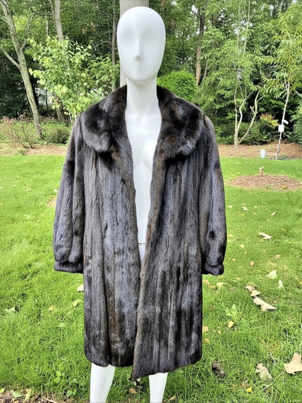 J. Mendel Fur Coat in Brown & Black Size M/L